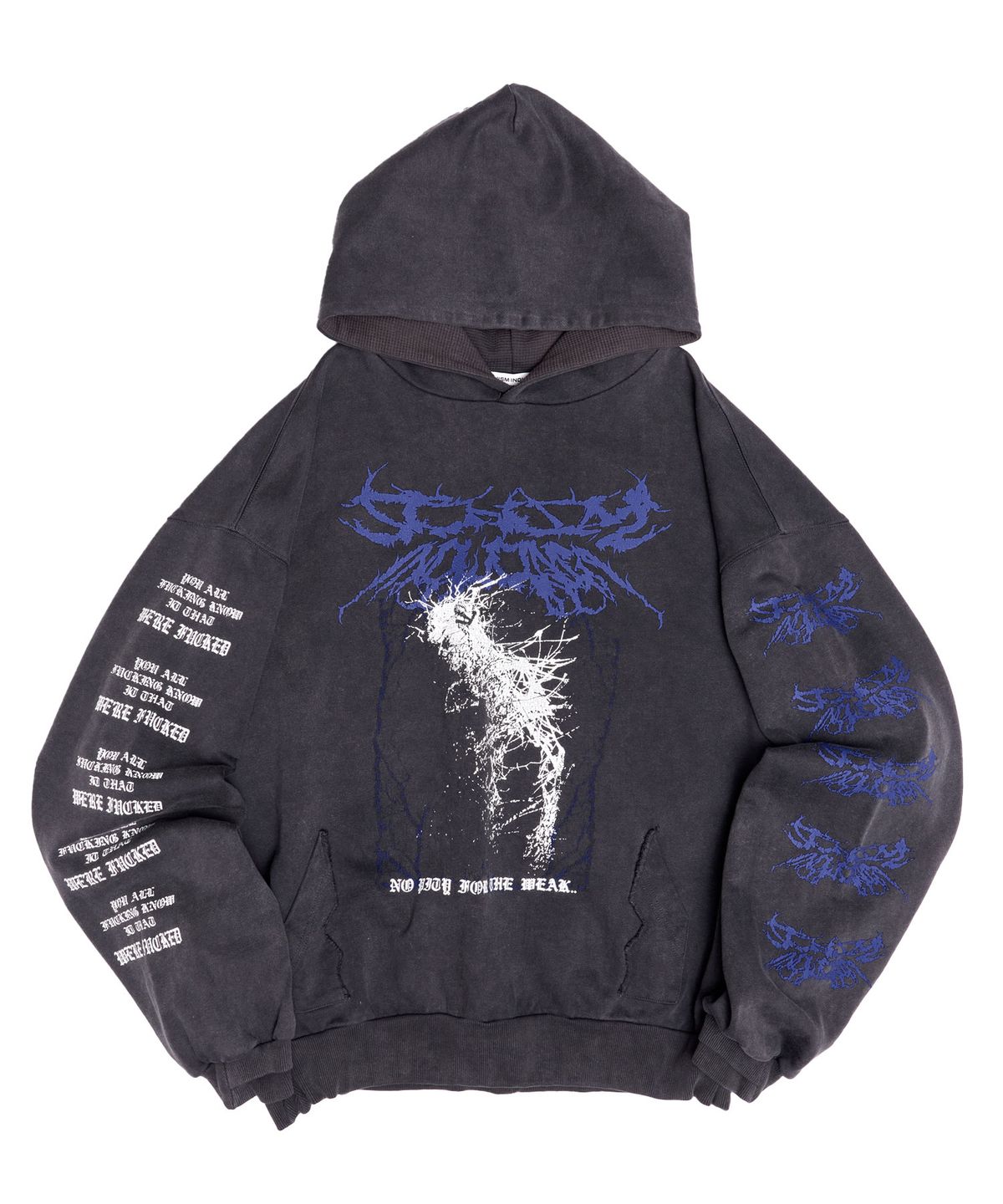 스키즘 인듀싱(SCHISM INDUCING) MALEVOLENT HOODIE CHARCOAL