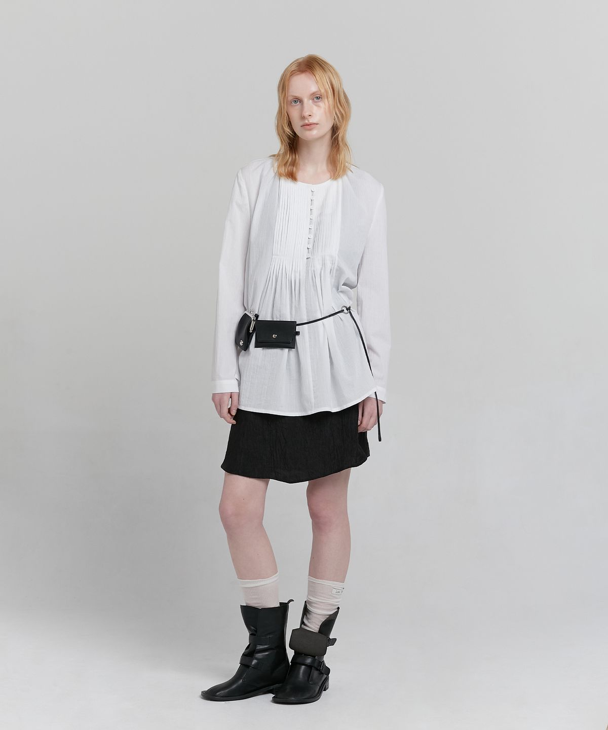 로우타이드(LOW TIDE) PINTUCK BLOUSE [WHITE]