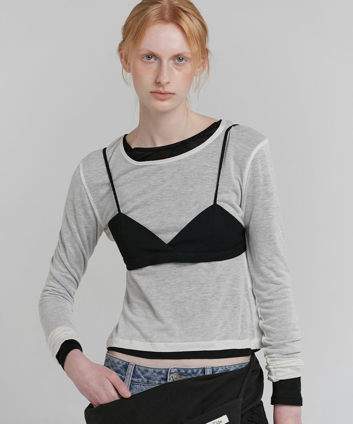 로우타이드(LOW TIDE) BUSTIER BRA TOP [BLACK]