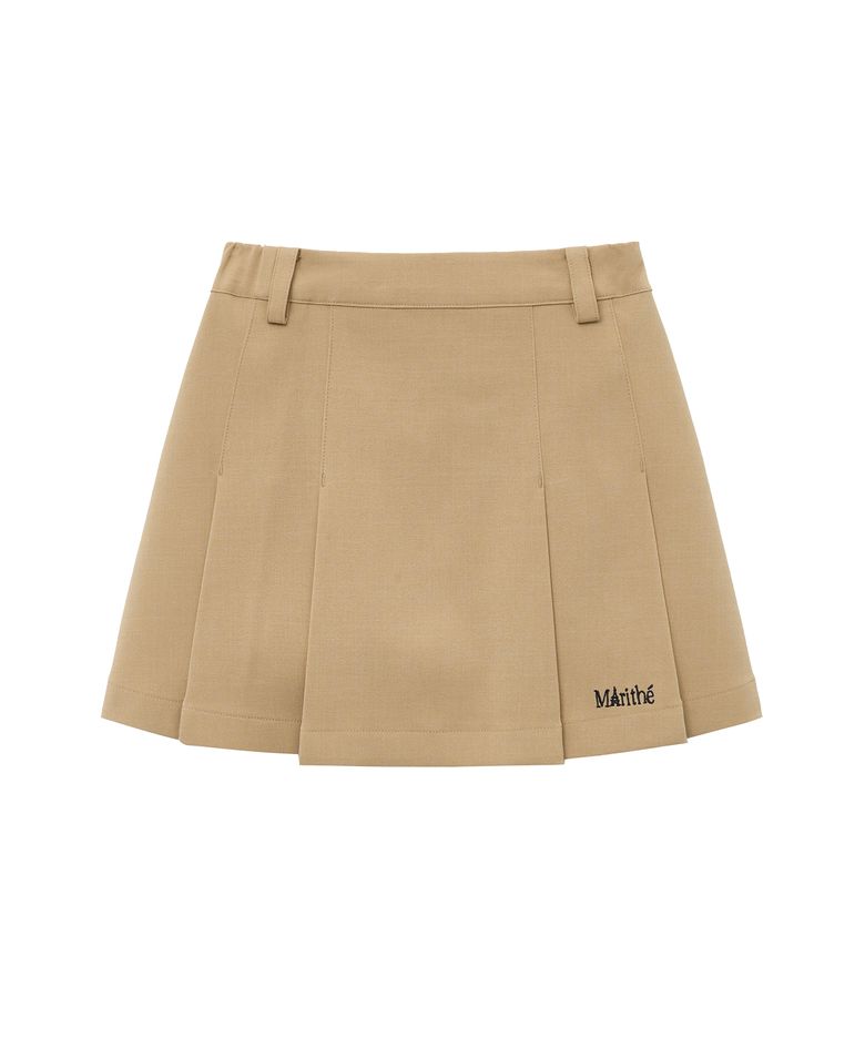 ENFANT W MARITHE LOGO TWILL SKIRT beige