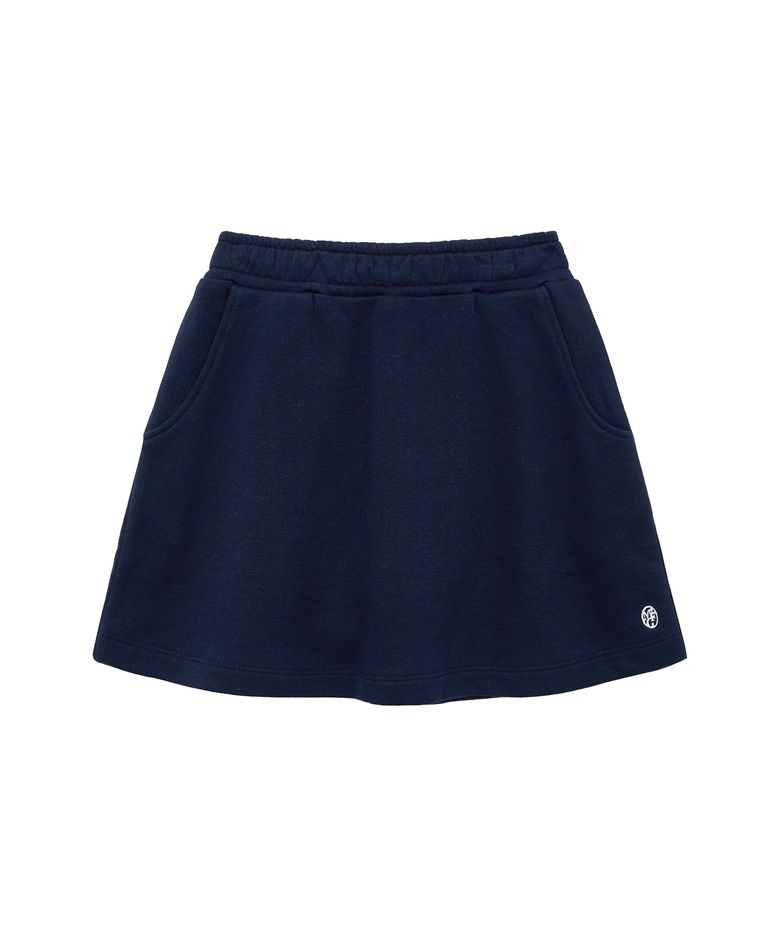 ENFANT W CIRCLE LOGO SWEAT SKIRT navy