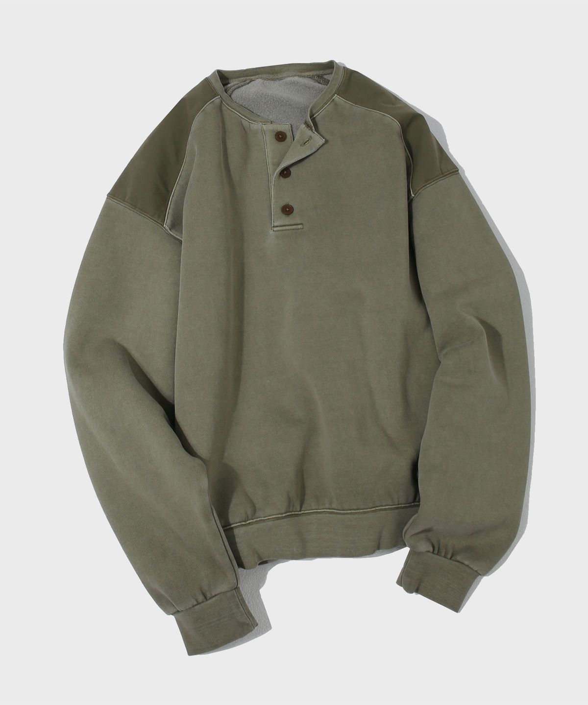 세컨모놀로그(SECONDMONO) 코만도 워시드 피그먼트 스웻셔츠 [KHAKI]_SETS041KHAKI