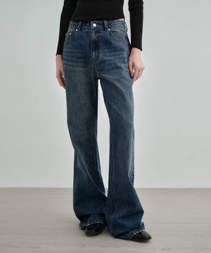 내추럴 세미 부츠컷 데님 진 블루 MDPT059DBLUE