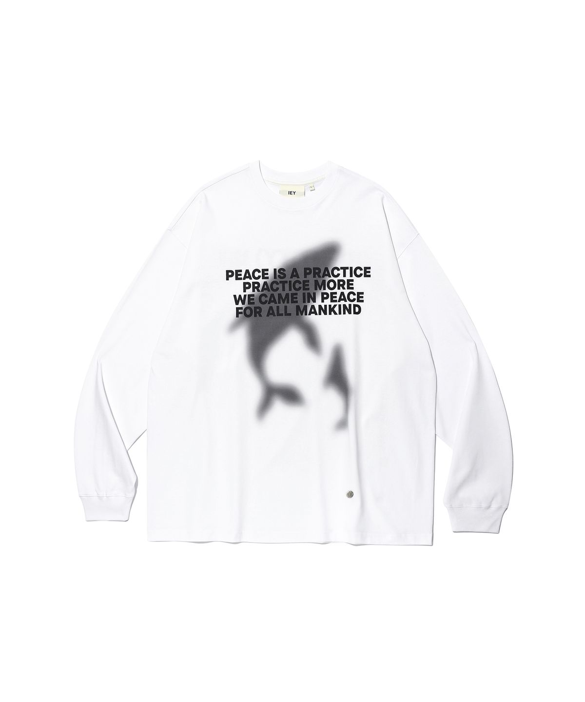 이에이(IEY) PEACE WHALE LONG SLEEVE White