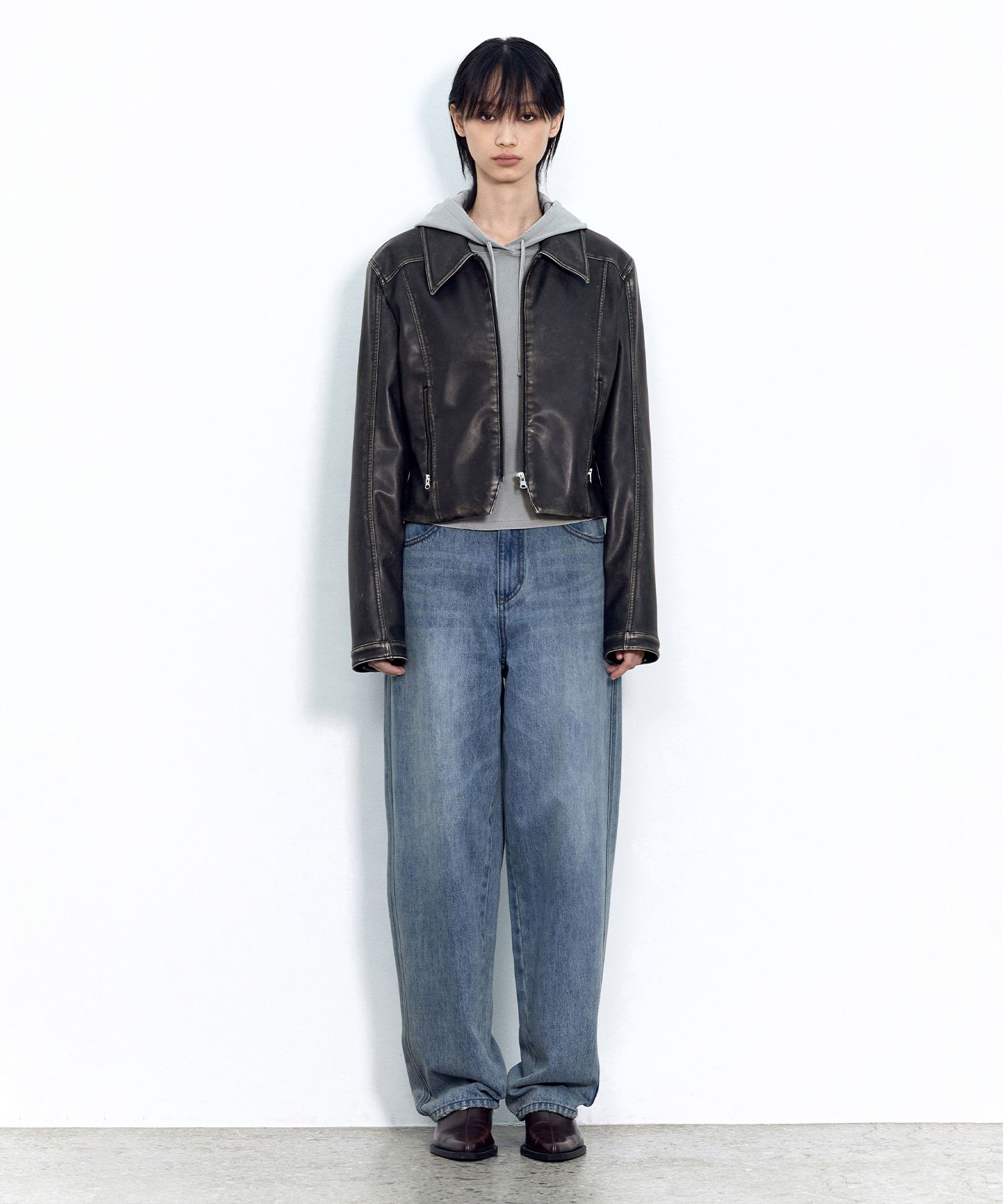 [INSILENCE] Vintage regular denim /追跡付 MUSINSA | INSILENCE WOMEN Vintage Regular Denim LIGHT BLUE