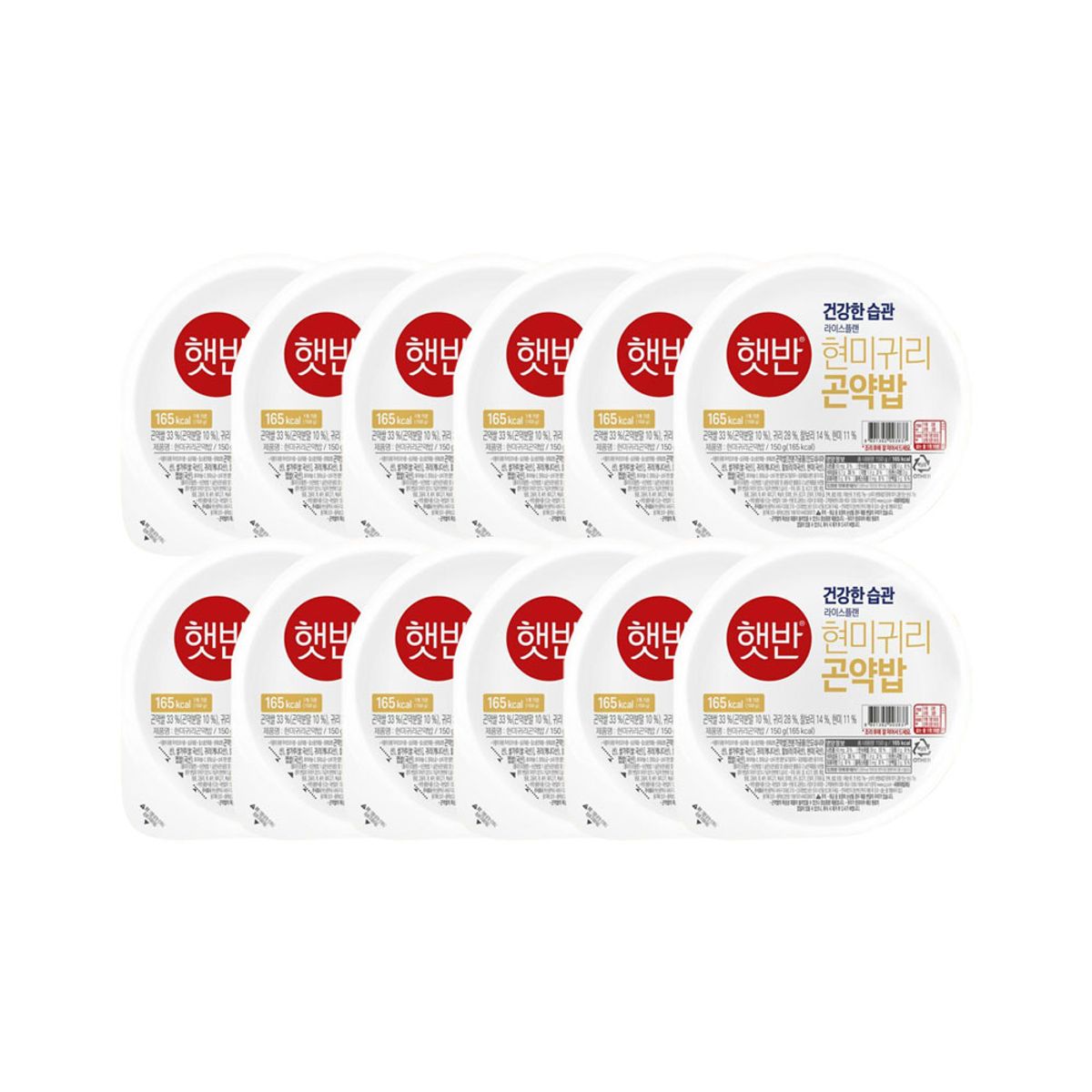 CJ제일제당(CJCHEILJEDANG) 햇반 현미귀리곤약밥 150g x12개