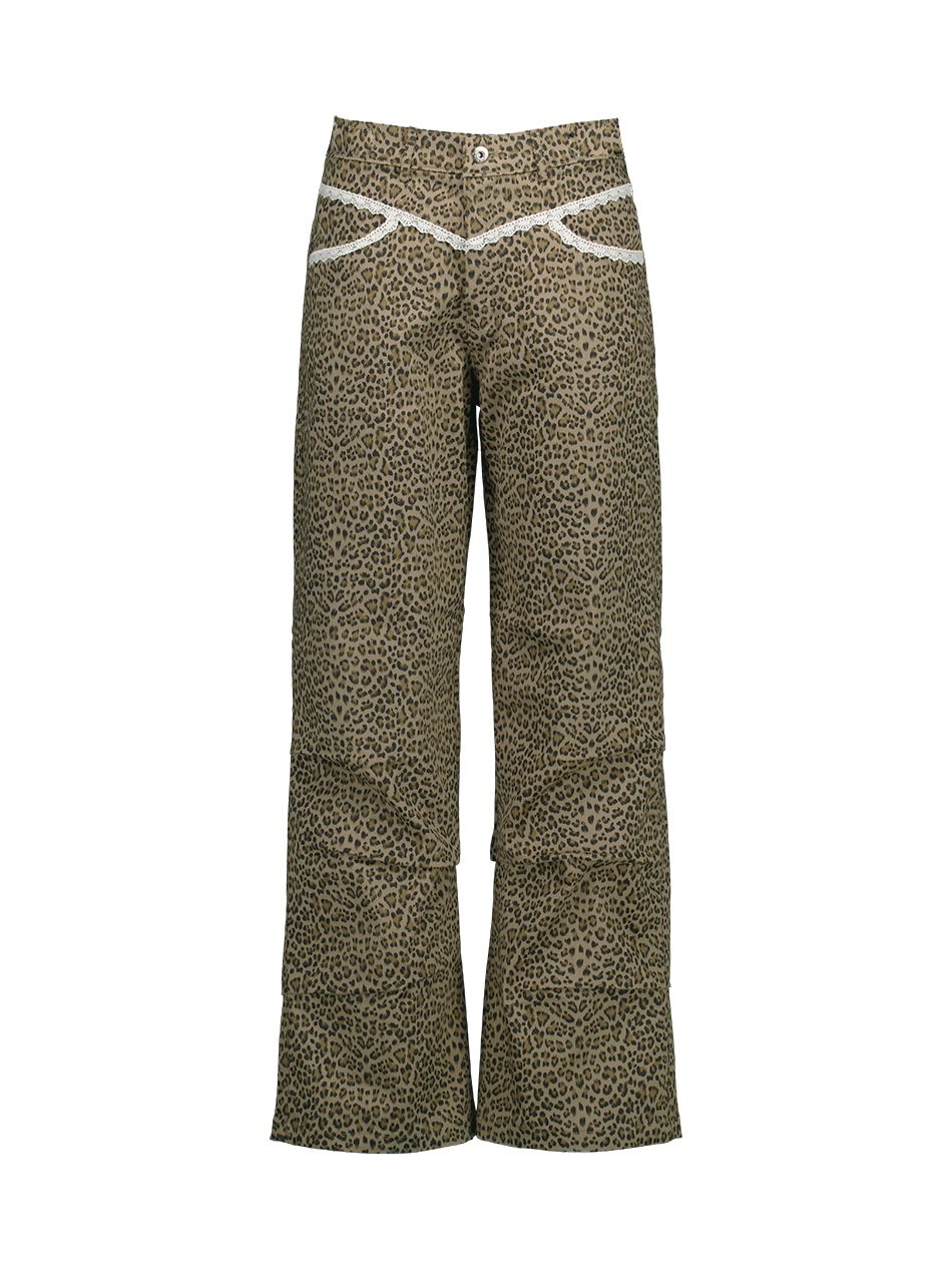 SETUPEXE ■ LEOPARD LACE PANTS パンツ MUSINSA | SETUPEXE LEOPARD LACE PANTS / BEIGE