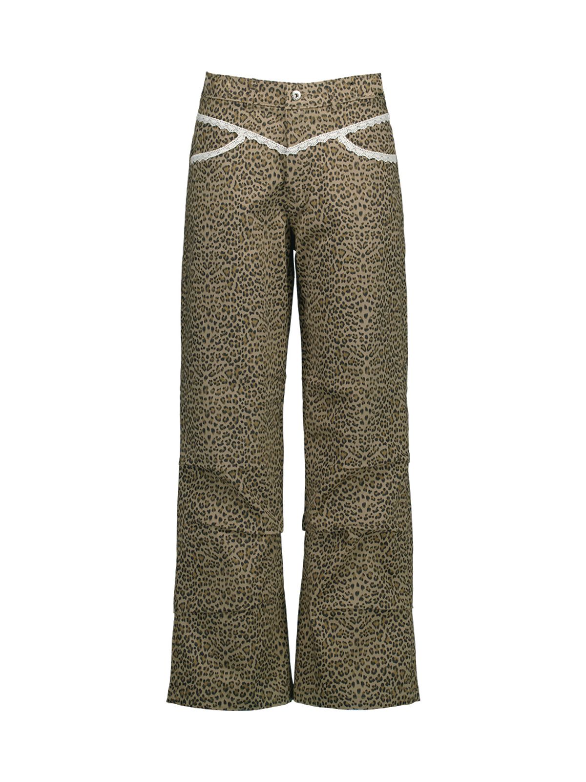 셋업이엑스이(SETUP-EXE) LEOPARD LACE PANTS / BEIGE
