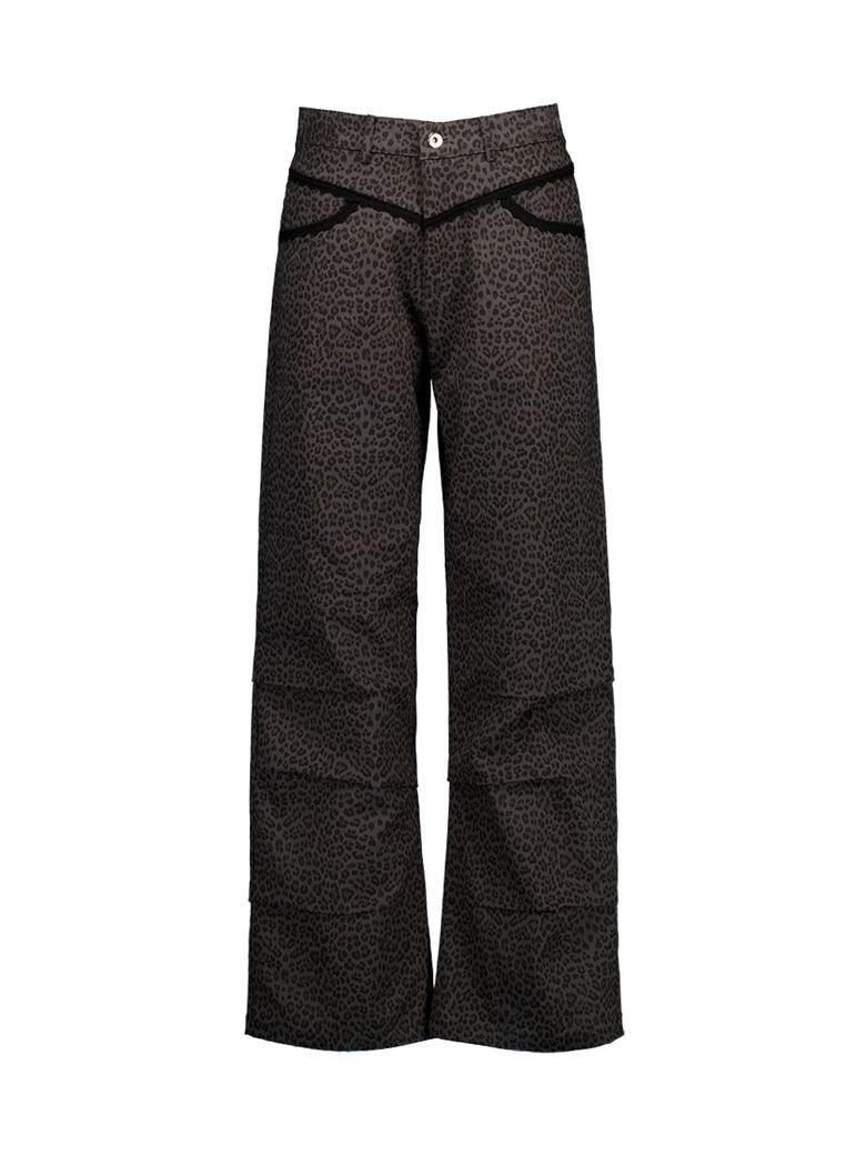 LEOPARD LACE PANTS / CHARCOAL