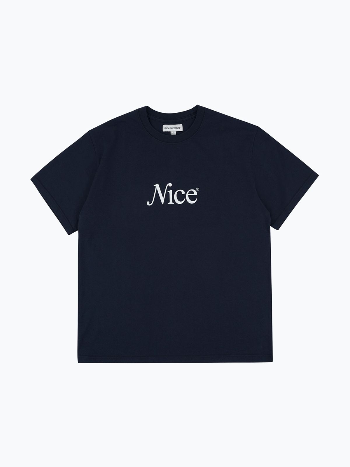 나이스웨더(NICEWEATHER) 시그니처 티셔츠 (네이비)