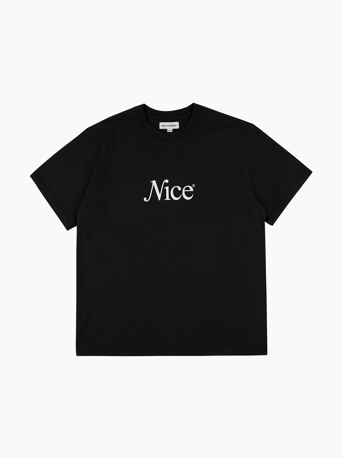 나이스웨더(NICEWEATHER) 시그니처 티셔츠 (블랙)