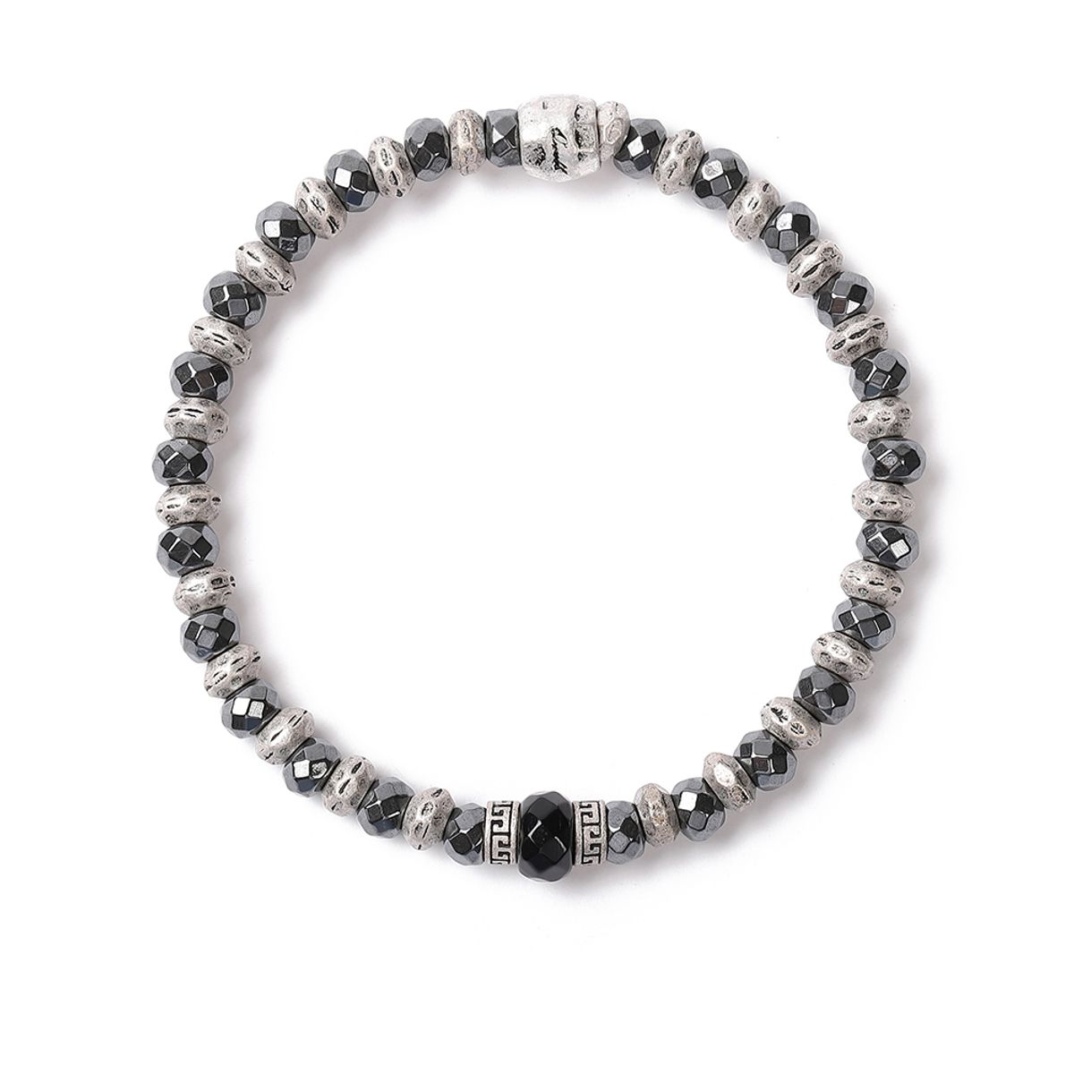 쿠콥(QOOCOBB) 헤마타이트&오닉스 원석팔찌 Gemstone Basic-06