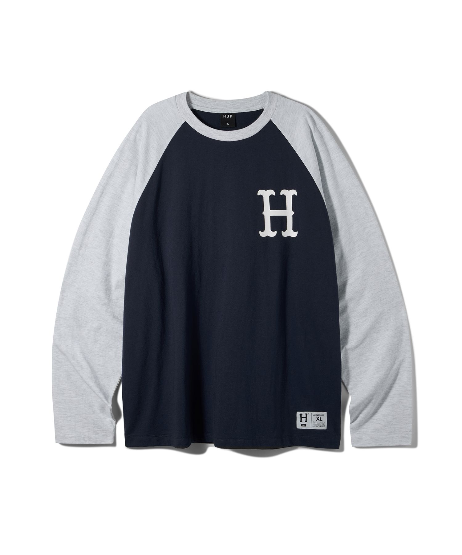 Tシャツ・カットソー HUF H LOGO RAGLAN LONG SLEEVE NAVYWHITE MELANGE HC3ULSV04NAV MUSINSA | HUF H LOGO RAGLAN LONG SLEEVE [NAVY/WHITE MELANGE]