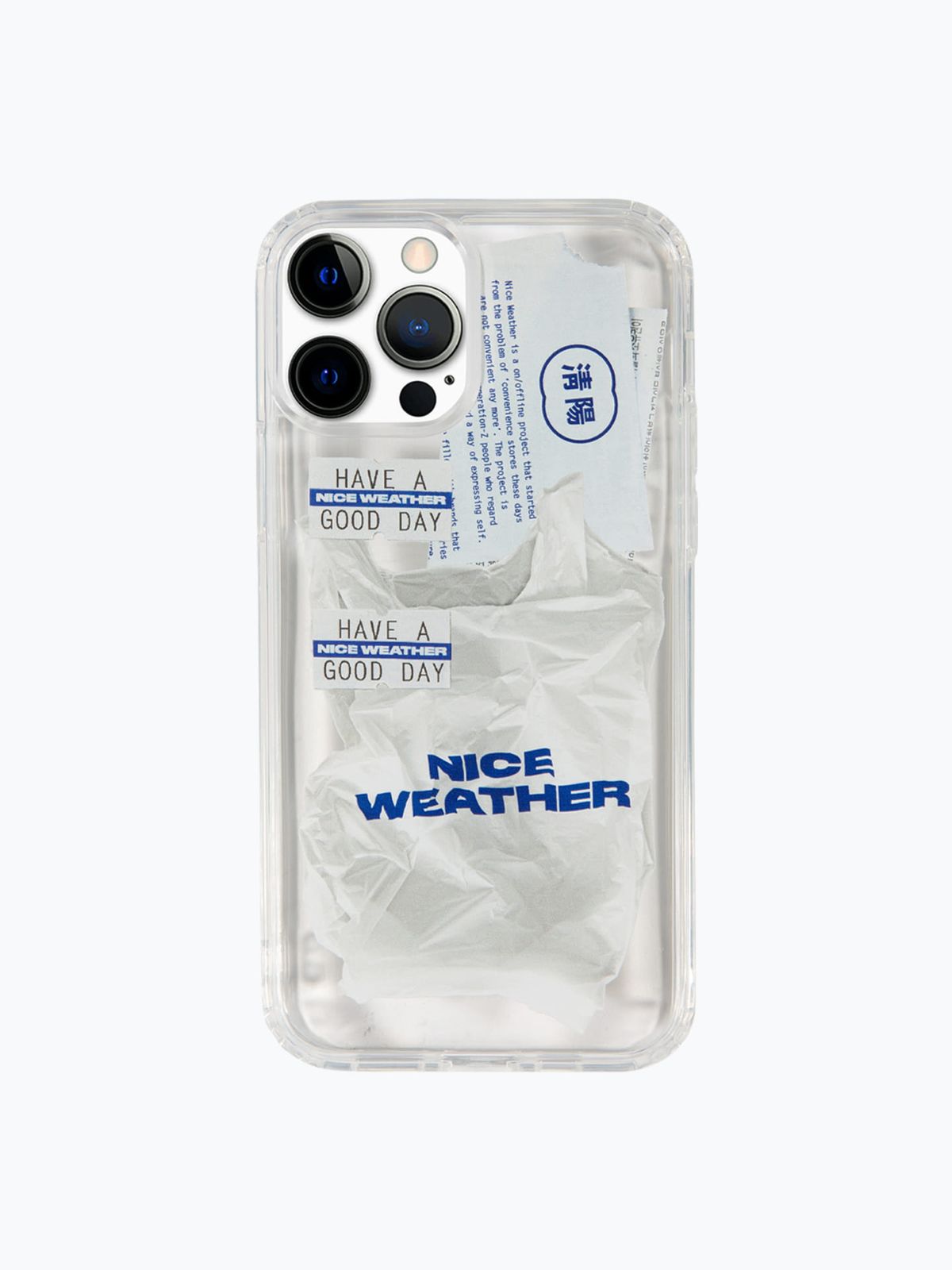 나이스웨더(NICEWEATHER) N.W 플라스틱백 폰 케이스 (화이트)