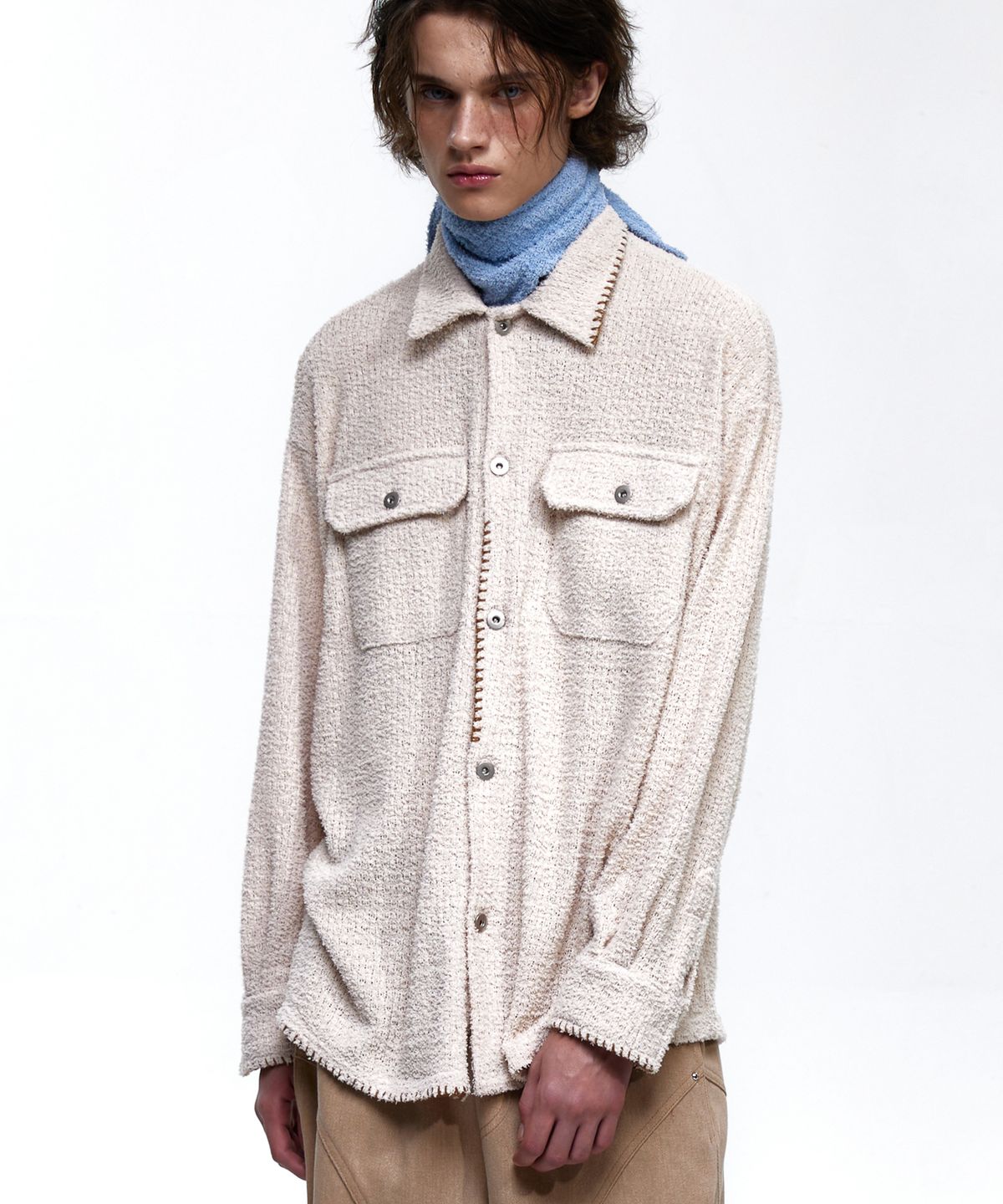 알에스에스씨(RSSC) STITCHED TERRY SHIRT - IVORY