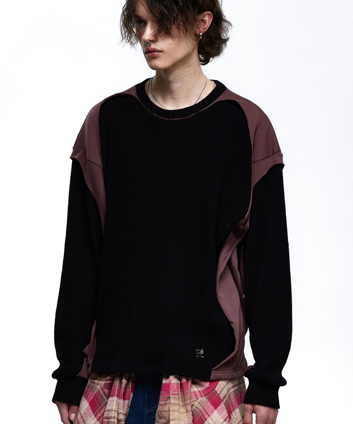 알에스에스씨(RSSC) CUT OFF KNIT FULLOVER - BLACK