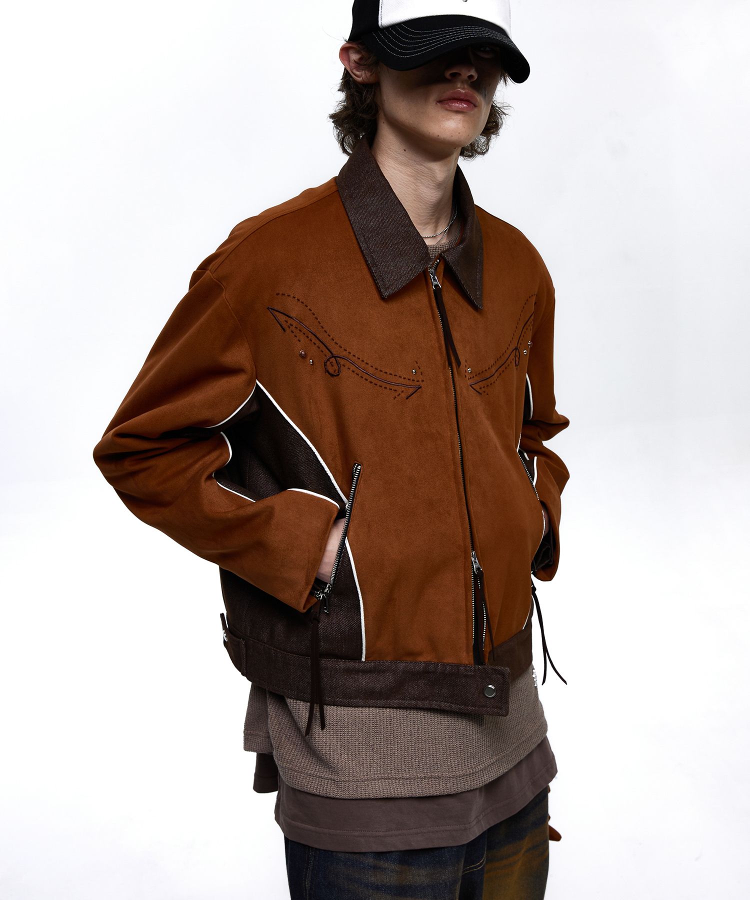 ◆RSSC◆SUEDE & DENIM WESTERN JACKET(2色)unisex MUSINSA | RSSC SUEDE & DENIM WESTERN JACKET - CAMEL