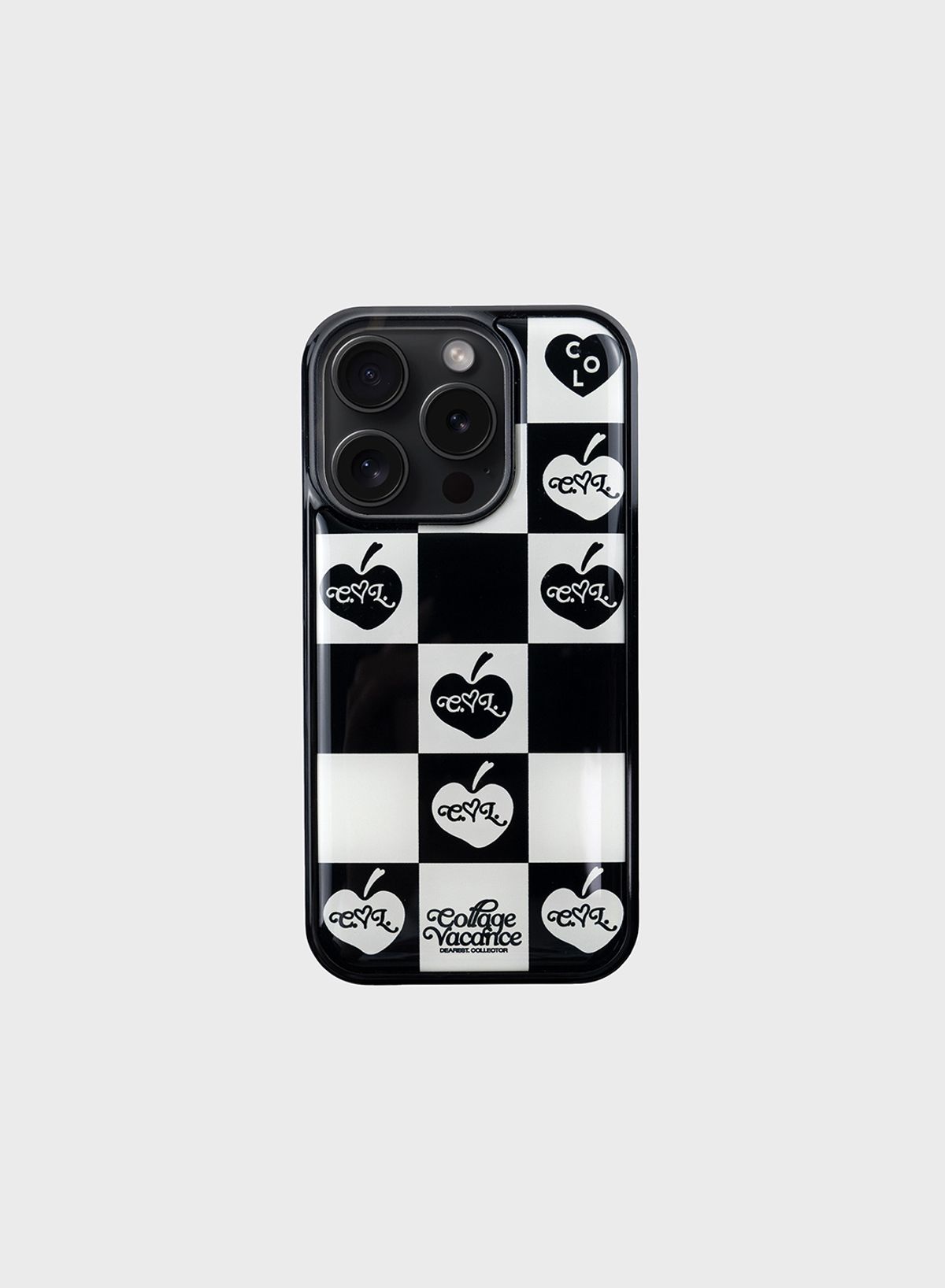 꼴라주바캉스(COLLAGEVACANCE) Vintage Lettering Logo Checkerboard Case (폰케이스) - 3color