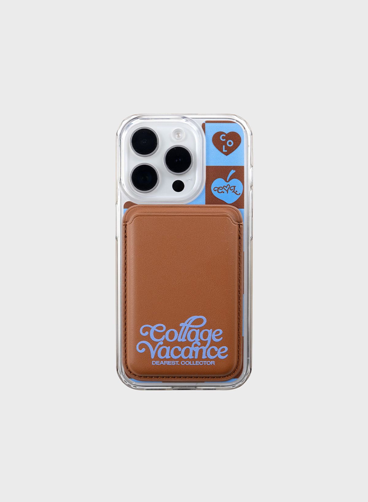 꼴라주바캉스(COLLAGEVACANCE) Vintage Lettering Logo Checkerboard MagSafe Case (폰케이스)
