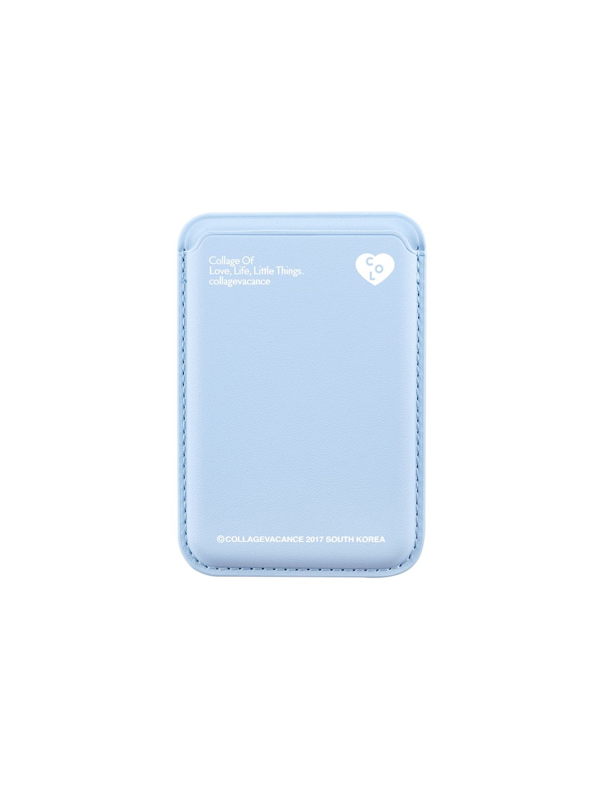 꼴라주바캉스(COLLAGEVACANCE) Heart Logo MagSafe Card Wallet (맥세이프 카드지갑) -Baby Blue