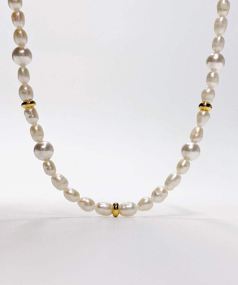 Freshwater Pearl + Crystal Pearl Necklace
