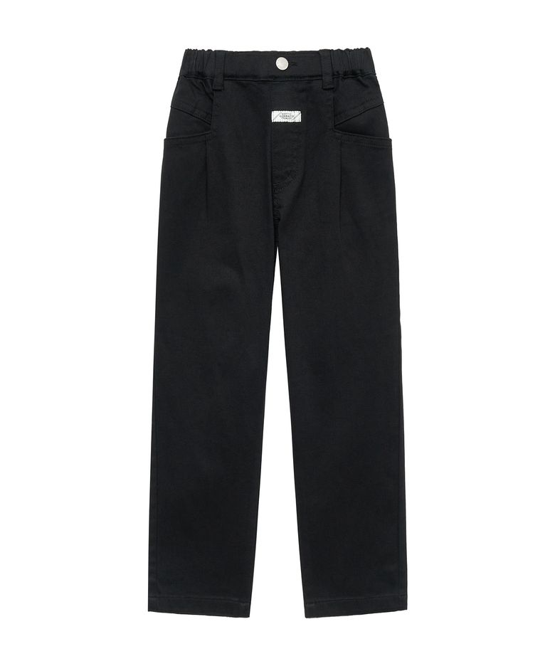 ENFANT COTTON BAGGIE PANTS black