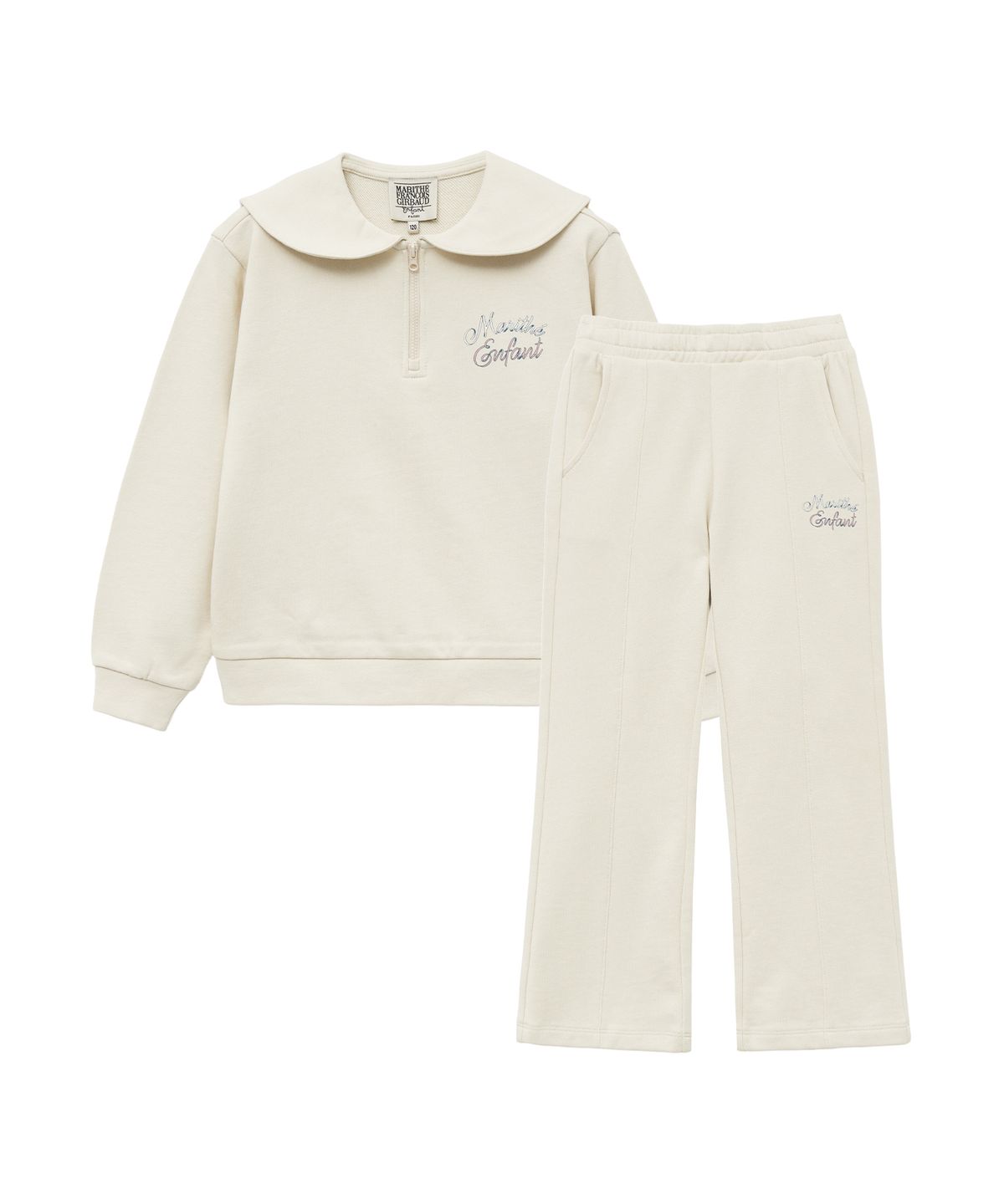 마리떼 키즈(MARITHÉ KIDS) ENFANT W SAILOR COLLAR SWEAT SET-UP cream