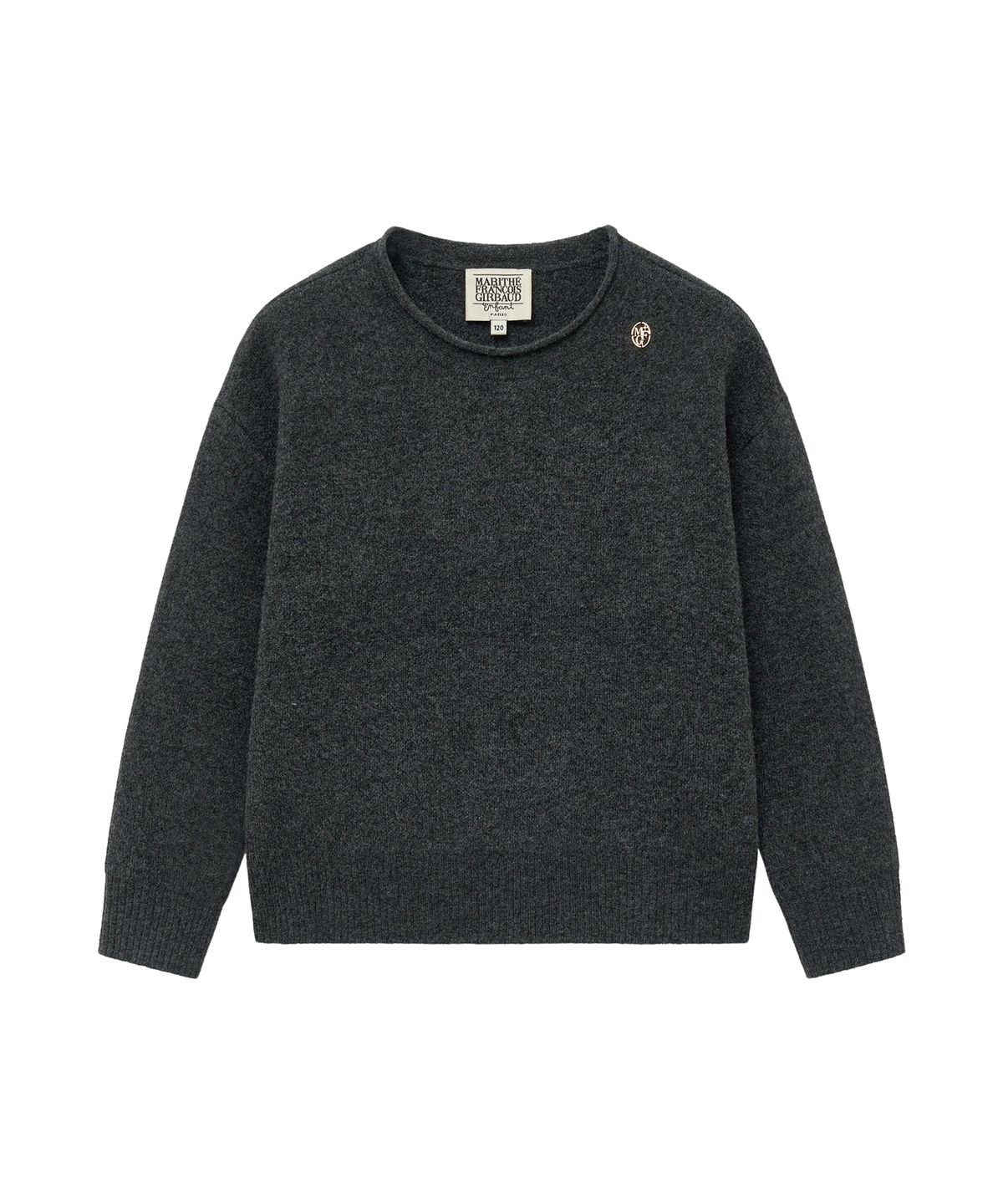 마리떼 키즈(MARITHÉ KIDS) ENFANT PLAIN KNIT charcoal