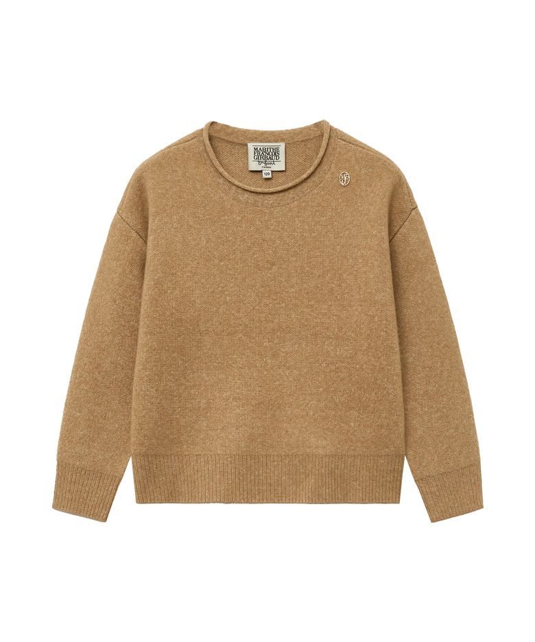 ENFANT PLAIN KNIT camel