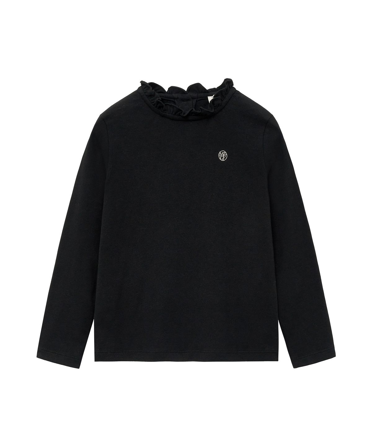 마리떼 키즈(MARITHÉ KIDS) ENFANT FRILL NECK SLIM LONG SLEEVE black