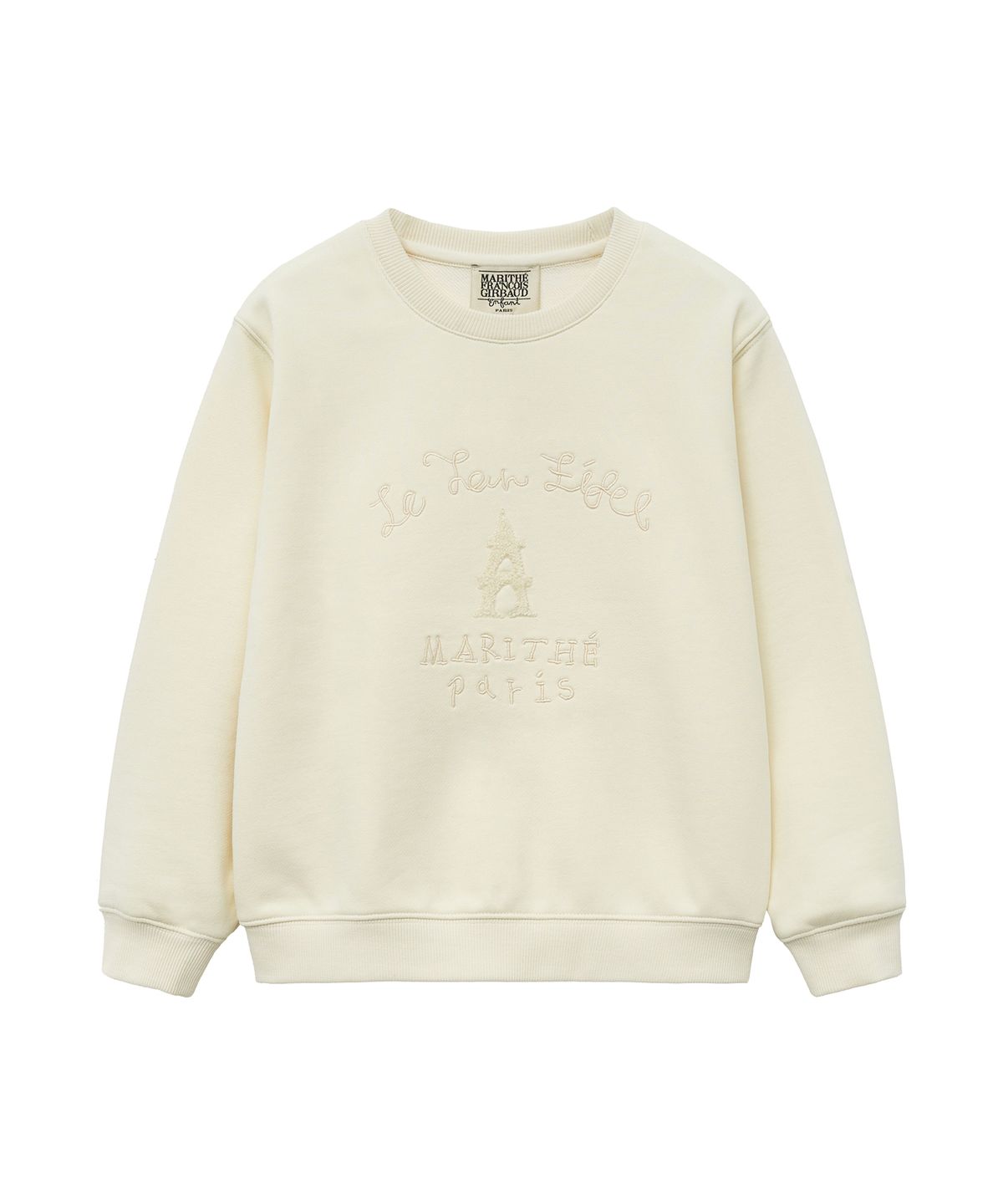 마리떼 키즈(MARITHÉ KIDS) ENFANT EIFFEL EMBROIDERY SWEATSHIRT cream