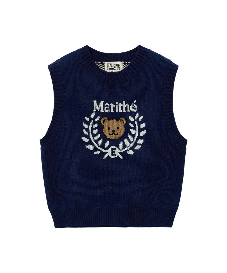 ENFANT KNIT VEST navy