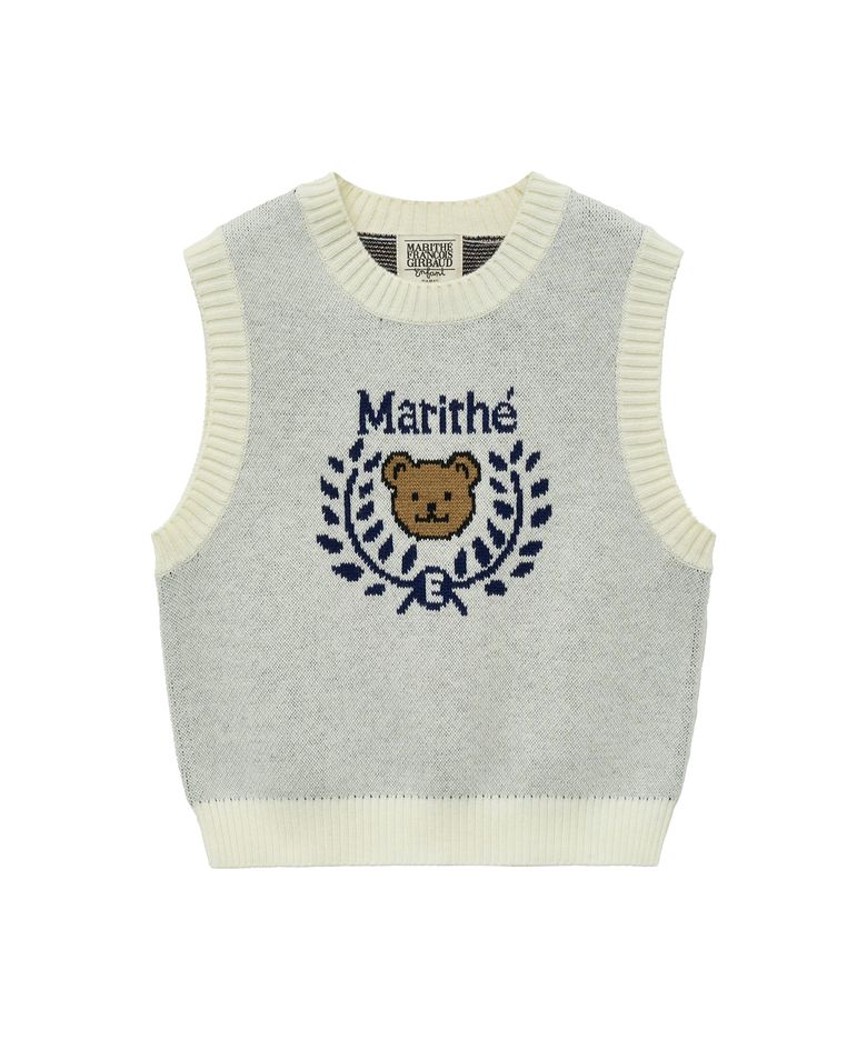 ENFANT KNIT VEST ivory