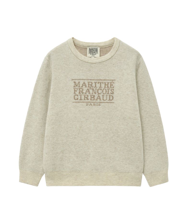 ENFANT CLASSIC LOGO KNIT PULLOVER oatmeal