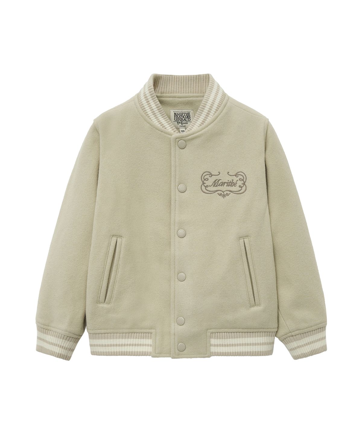 마리떼 키즈(MARITHÉ KIDS) ENFANT CLASSIC VARSITY JACKET oatmeal