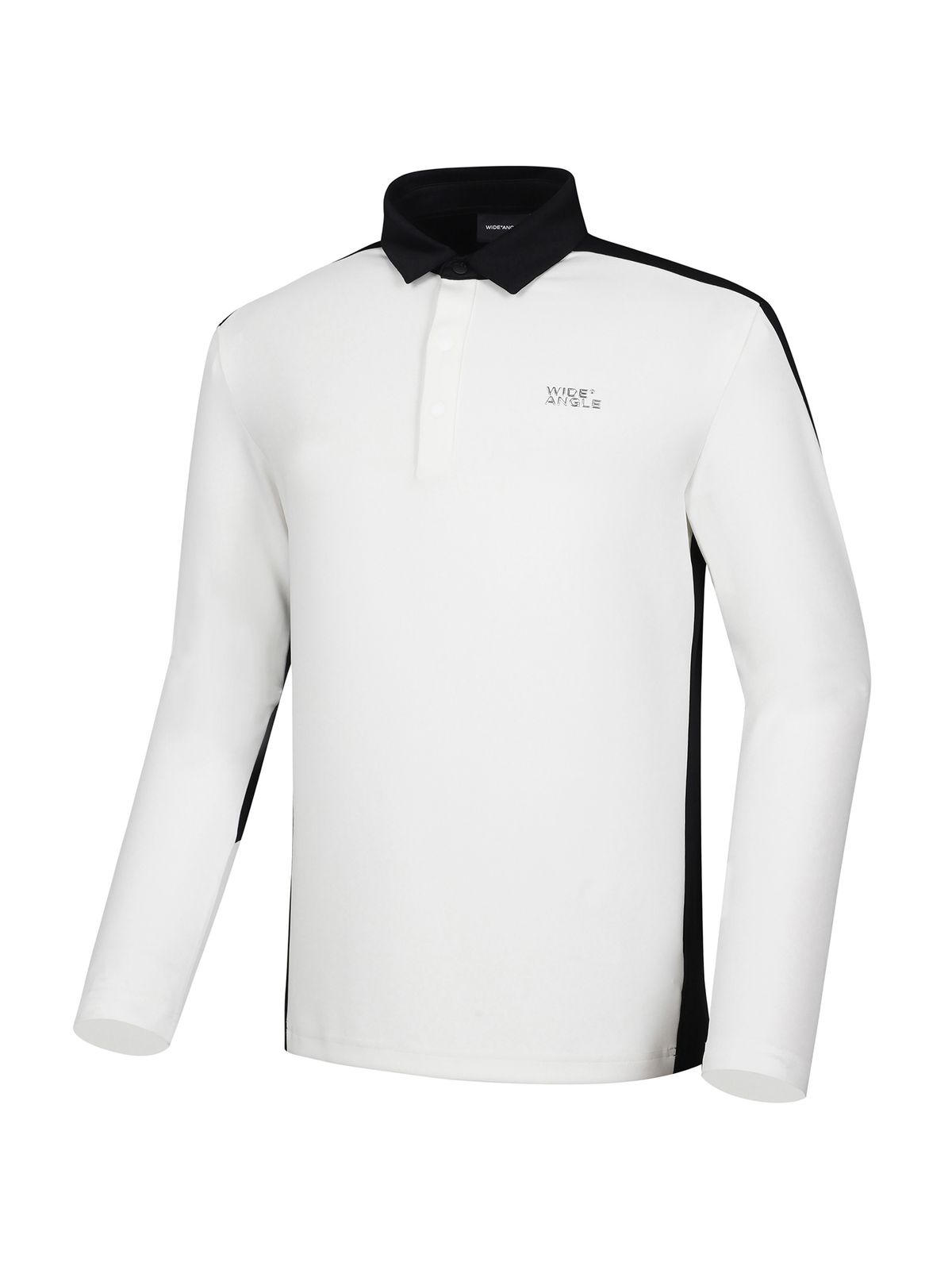 와이드앵글(WIDEANGLE) TO PRO 반전 컬러블록 폴로 티셔츠 M_Off White WMU24212W3