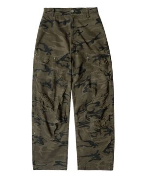 DESTROYED CAMO BAGGY PANTS II (VINTAGE CAMO)