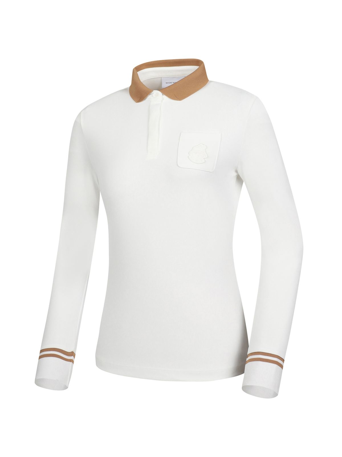 와이드앵글(WIDEANGLE) CO 와글 포켓 포인트 폴로 티셔츠 L_Off White WWU24271W3