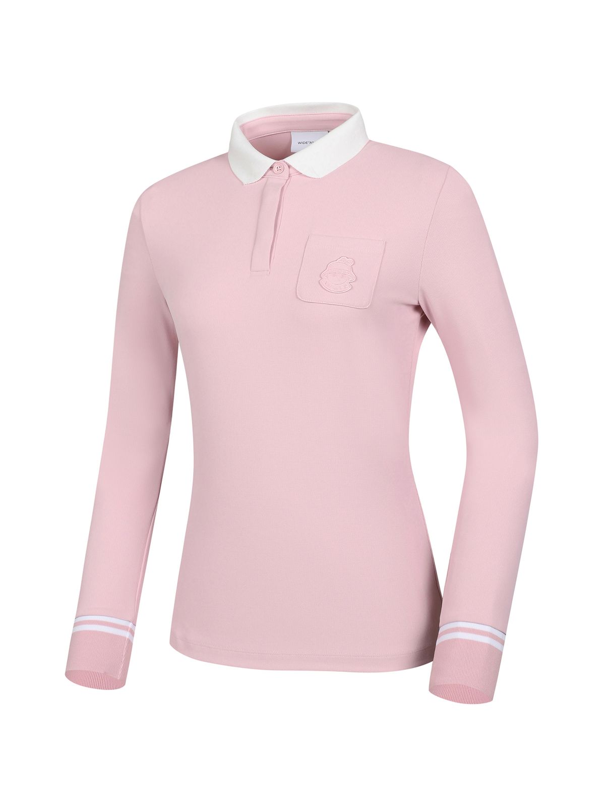 와이드앵글(WIDEANGLE) CO 와글 포켓 포인트 폴로 티셔츠 L_Light Pink WWU24271P1