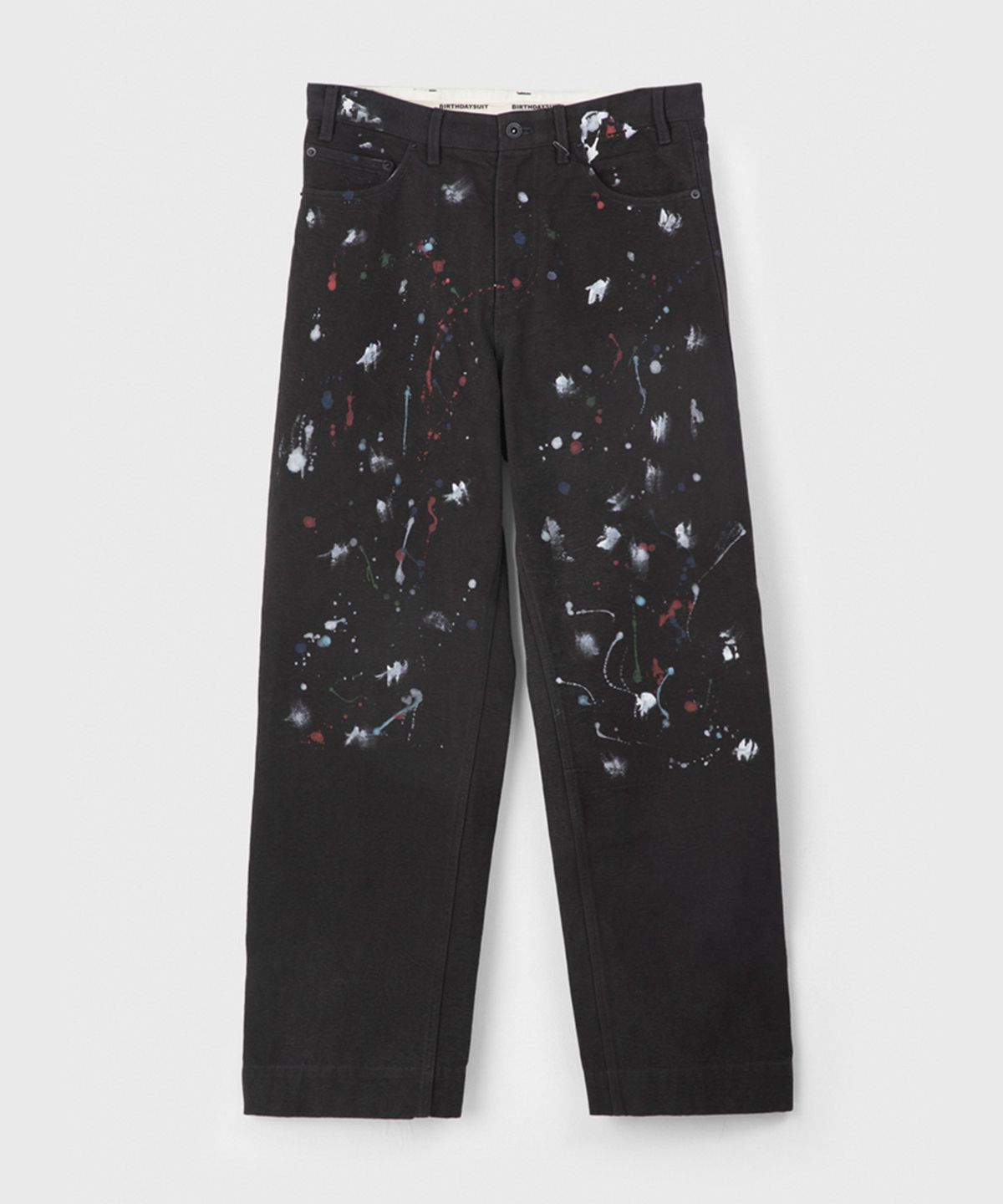 벌스데이수트(BIRTHDAYSUIT) PAINTED OXFORD 5P PANTS (BLACK)