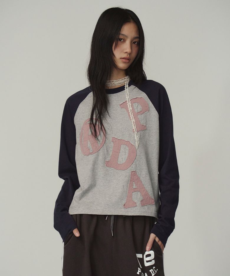 PRDA BIG PATCH RAGLAN LONG SLEEVE GRAY