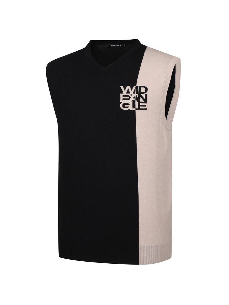 TO 와일드 블럭킹 브이넥 베스트 M_Black WMU24K11Z1