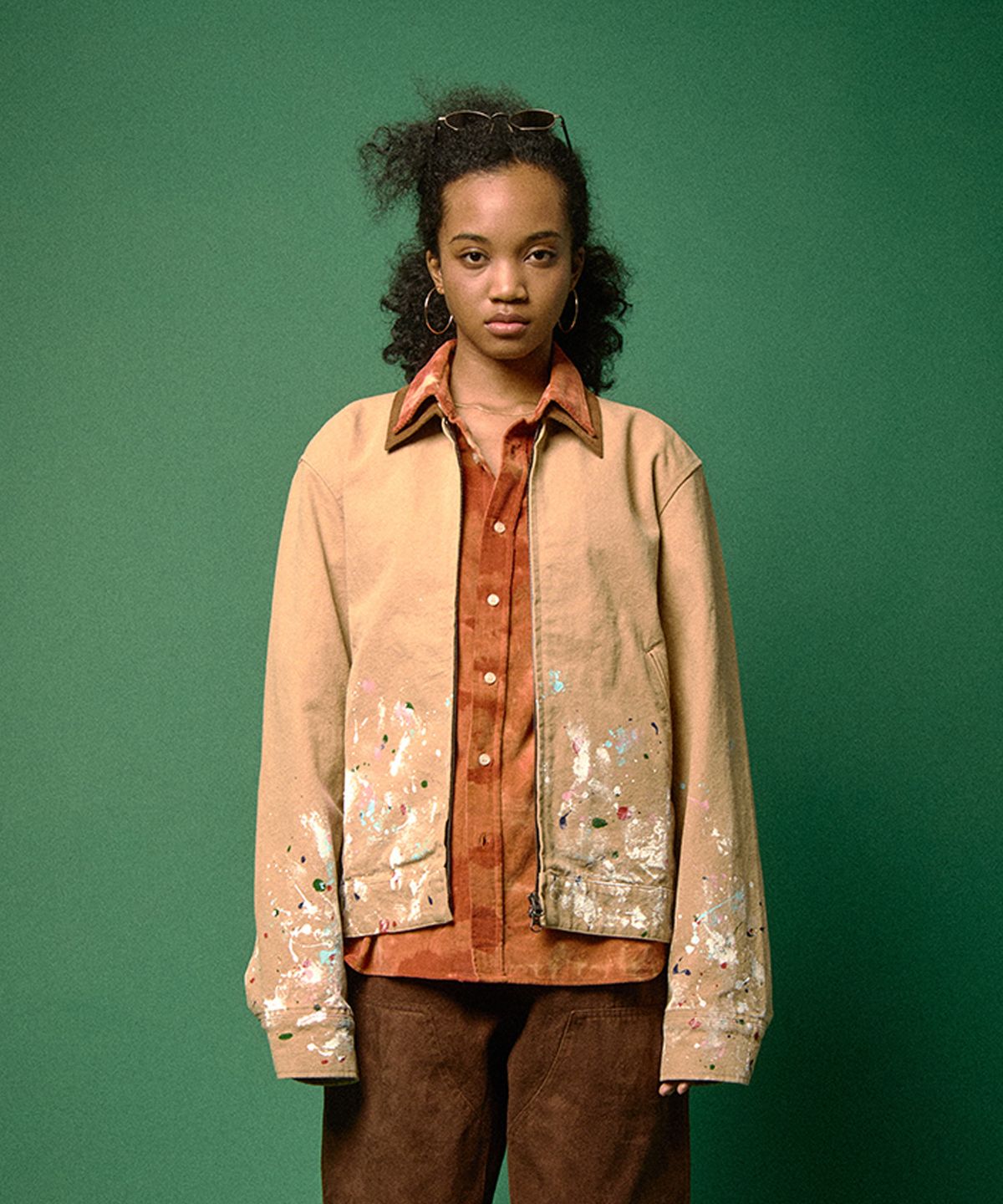 벌스데이수트(BIRTHDAYSUIT) PAINTED CLUB JACKET (BEIGE)