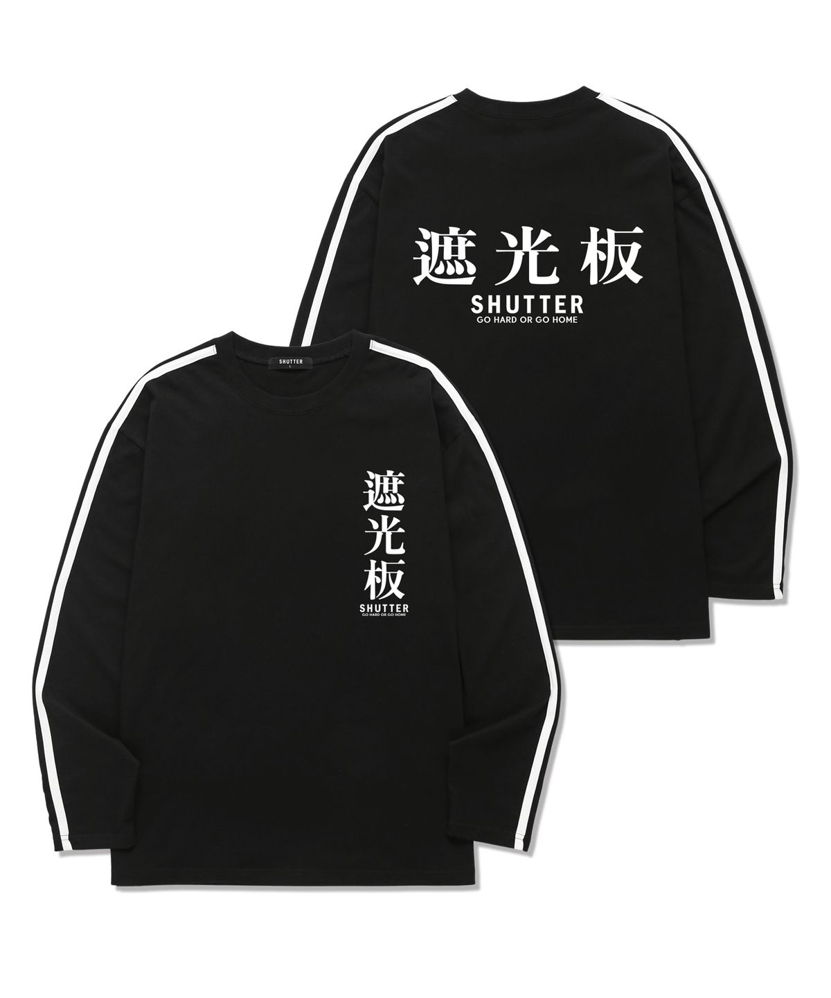 셔터(SHUTTER) TEXT LOGO VER.2 롱슬리브 (SLS009) 블랙