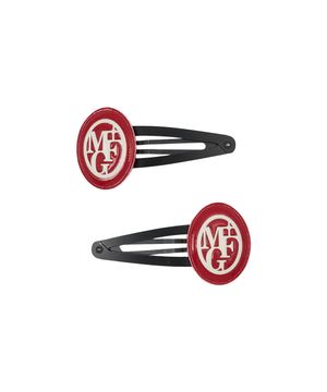 CIRCLE LOGO HAIR PIN 2PACK red