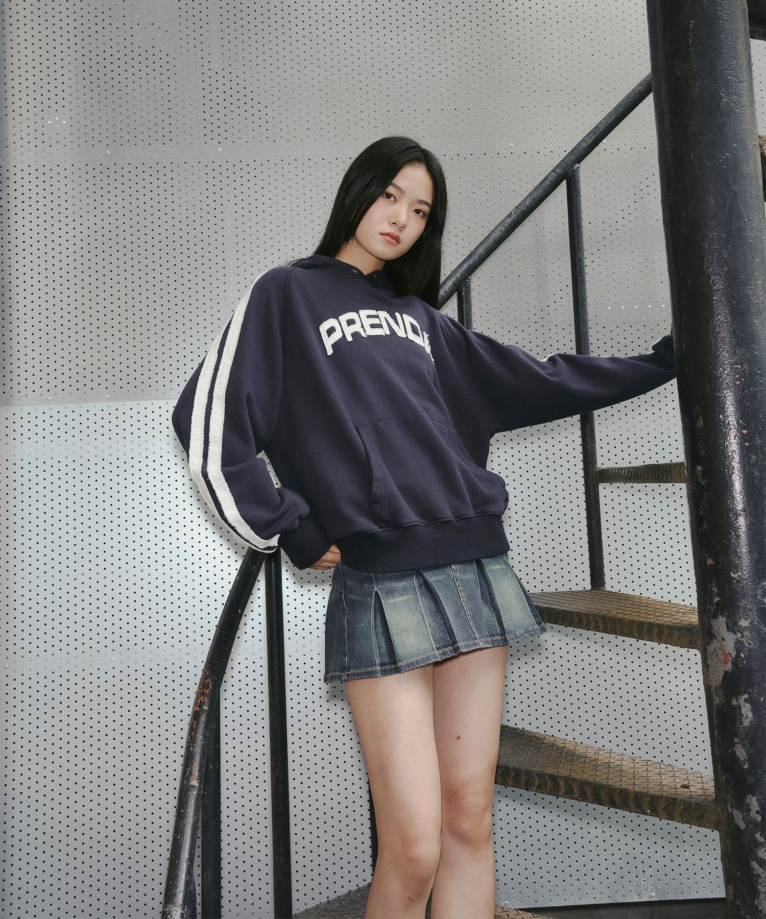 ★ PRENDA★ TWILL CUTOFF RAGLAN HOODIE NAVY PRTFAAHD06WN9 MUSINSA | PRENDA TWILL CUT-OFF RAGLAN HOODIE NAVY
