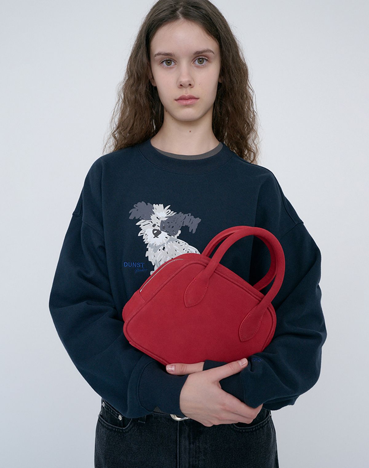 던스트(DUNST) SUEDE BOSTON TOTE BAG_UDBA6F202_RED
