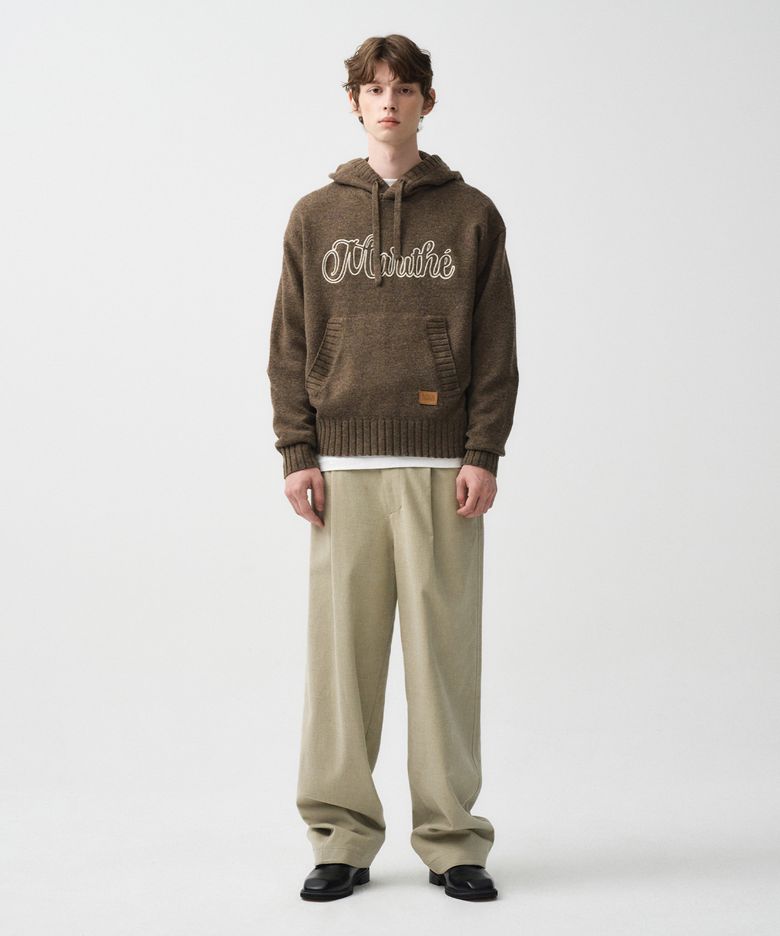 M WIDE ONE TUCK CHINO PANTS beige