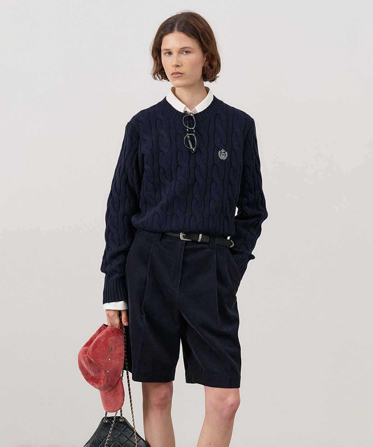 던스트(DUNST) CORDUROY CULOTTE PANTS NAVY_UDPA4C212N2