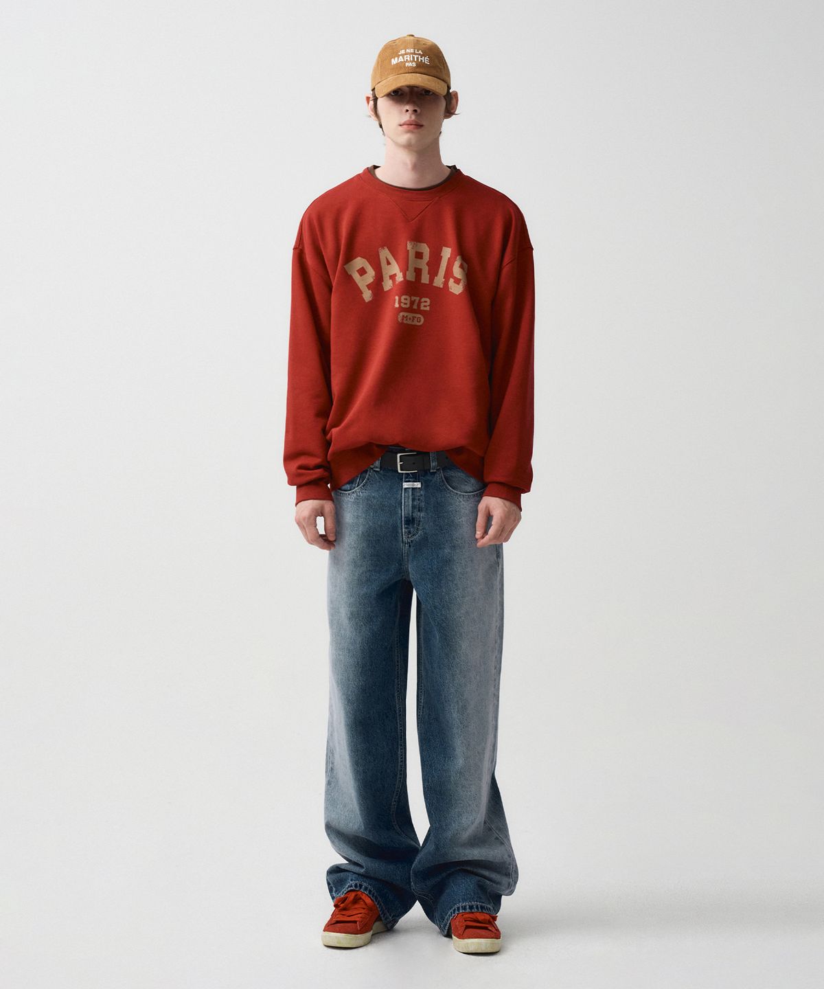 마리떼 프랑소와 저버(MARITHÉ + FRANҪOIS GIRBAUD) M GRADATION WASHED DENIM PANTS blue